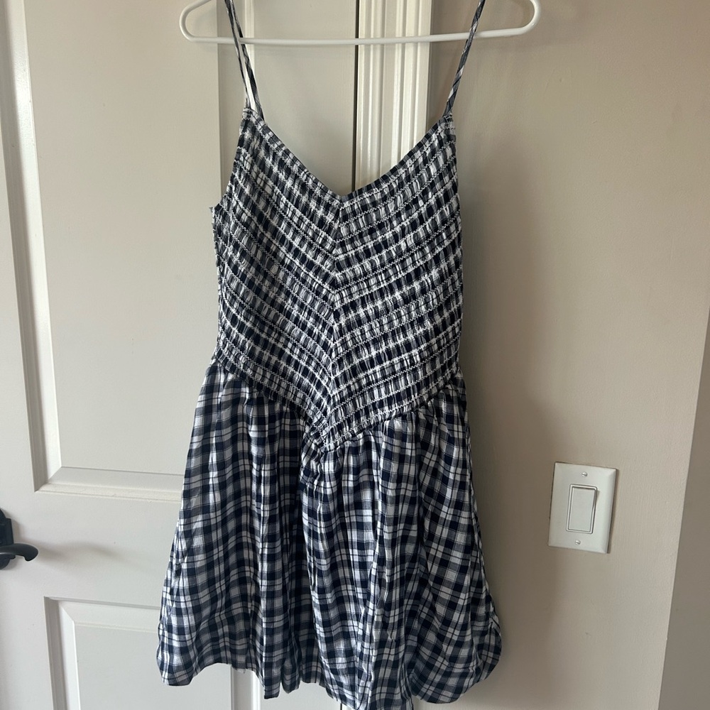 Black and White Plaid Dress